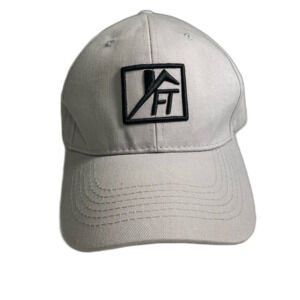 FT Cap Hat Unisex Adjustable Strap Color Gray Synthetics Embroidered Logo